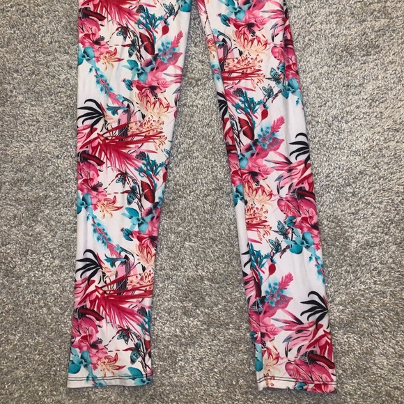 WinWin Pink & Blue Tropical Leggings size S-L - Picture 5 of 10